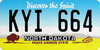 ND license plate KYI664