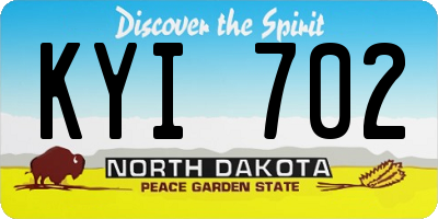 ND license plate KYI702