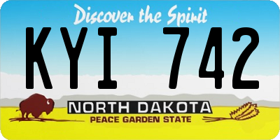 ND license plate KYI742