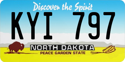 ND license plate KYI797