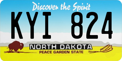 ND license plate KYI824