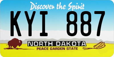 ND license plate KYI887
