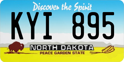 ND license plate KYI895