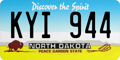 ND license plate KYI944