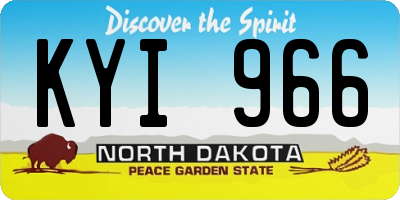 ND license plate KYI966