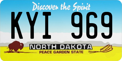 ND license plate KYI969