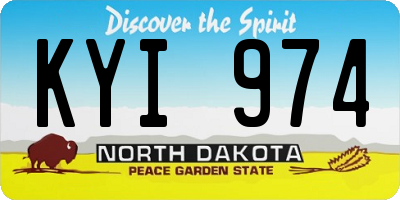 ND license plate KYI974