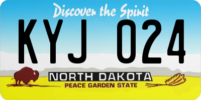 ND license plate KYJ024