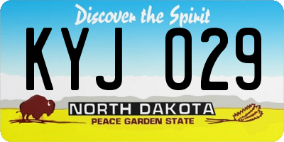 ND license plate KYJ029