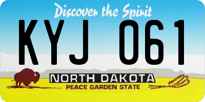 ND license plate KYJ061
