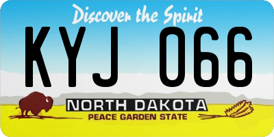 ND license plate KYJ066