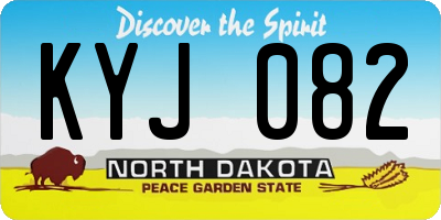 ND license plate KYJ082