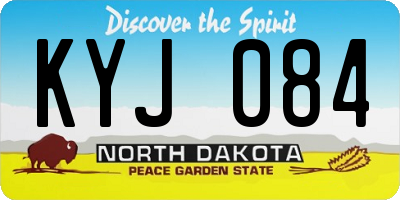 ND license plate KYJ084