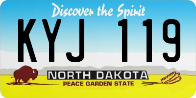 ND license plate KYJ119