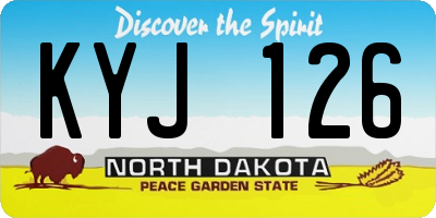 ND license plate KYJ126
