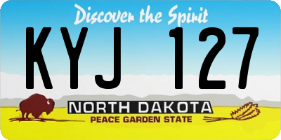 ND license plate KYJ127