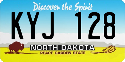 ND license plate KYJ128