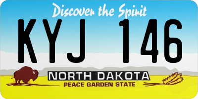 ND license plate KYJ146