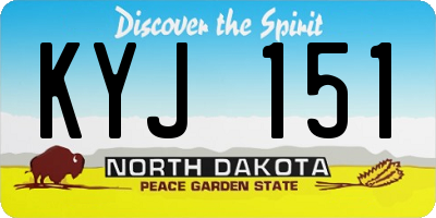 ND license plate KYJ151