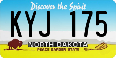 ND license plate KYJ175
