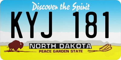 ND license plate KYJ181