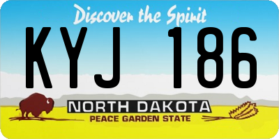 ND license plate KYJ186