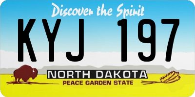 ND license plate KYJ197