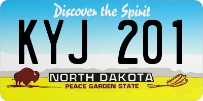 ND license plate KYJ201