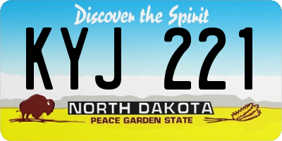 ND license plate KYJ221