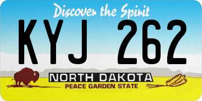 ND license plate KYJ262