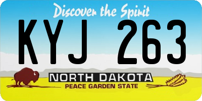 ND license plate KYJ263
