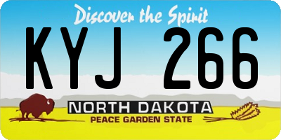 ND license plate KYJ266