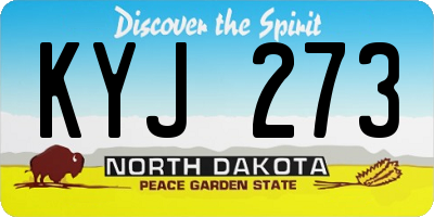 ND license plate KYJ273