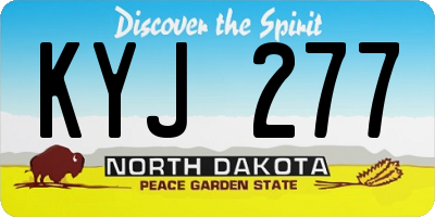 ND license plate KYJ277