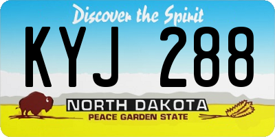 ND license plate KYJ288