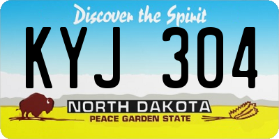 ND license plate KYJ304