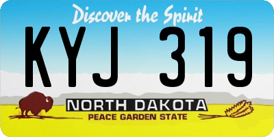 ND license plate KYJ319