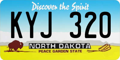 ND license plate KYJ320
