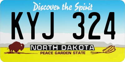 ND license plate KYJ324