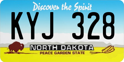 ND license plate KYJ328