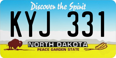 ND license plate KYJ331