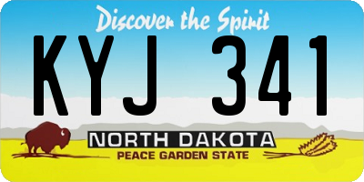 ND license plate KYJ341