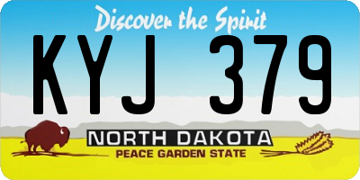 ND license plate KYJ379