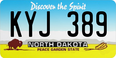 ND license plate KYJ389