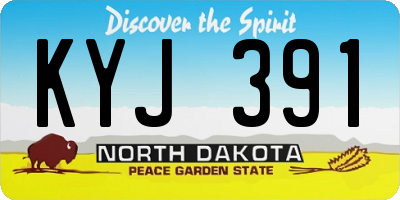 ND license plate KYJ391