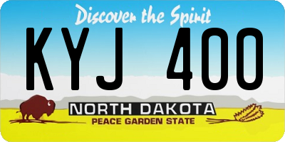 ND license plate KYJ400