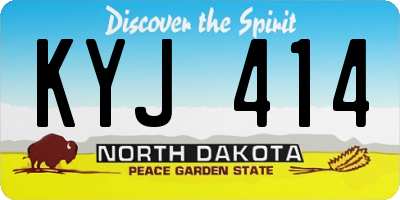 ND license plate KYJ414