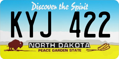 ND license plate KYJ422