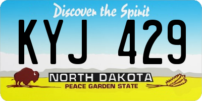 ND license plate KYJ429