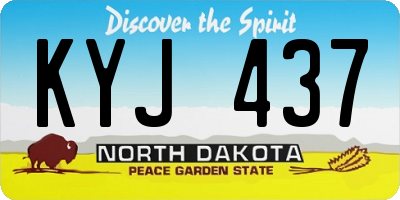 ND license plate KYJ437